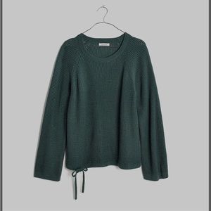 Madewell Forrest Green Waffle Knit Sweater